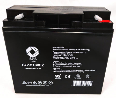 12V 18Ah rechargeable SLA (Sealed Lead Acid) battery with T2 (F2) terminals