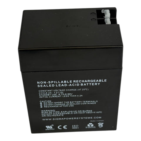 6V 14Ah rechargeable SLA battery with T1 and T2 terminals