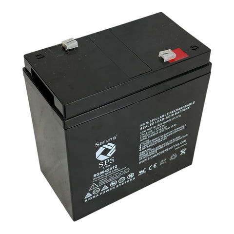 6V 42Ah SLA battery with T2 (0.250 inch) terminals