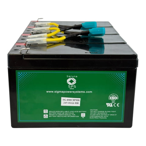 SGRBC8PHR battery pack for APCRBC8 with high rate and high capacity