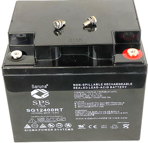 12V40Ah rechargeable AGM battery with RT terminal