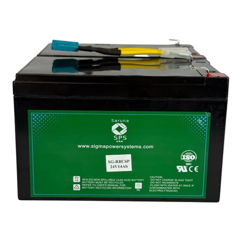 High capacity battery cartridge for APC SUVS650I UPS