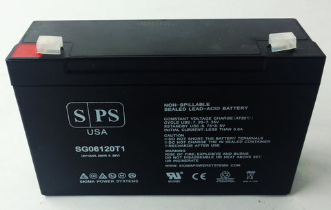 6V 12Ah battery with T1 terminals