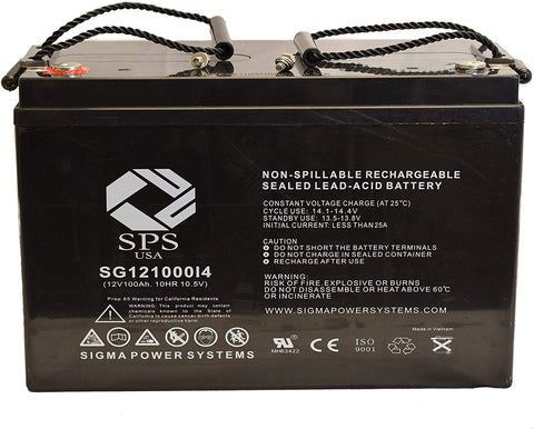 12V 100Ah AGM rechargeable battery (2 Pack)
