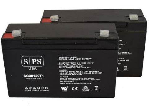 Lithonia IND24100 6V 12Ah SPS Battery - 2 pack