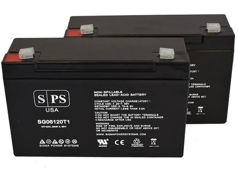 Emergi-Lite 6M4 (2-P) 6V 12Ah Battery - 2 pack