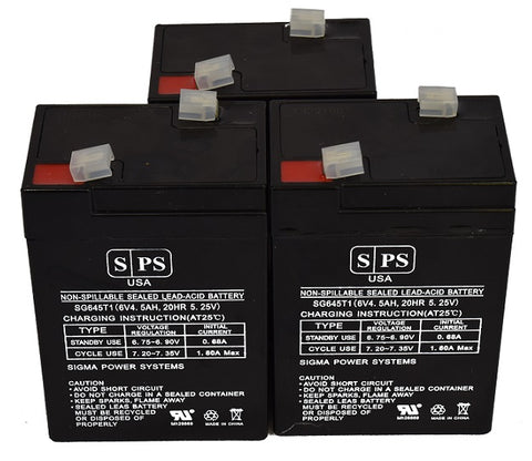 Light Alarms UX7 6V 4.5Ah  Battery -3 pack