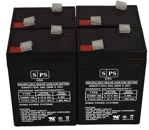 BB BP4-6 6V 4.5Ah Battery -4 pack