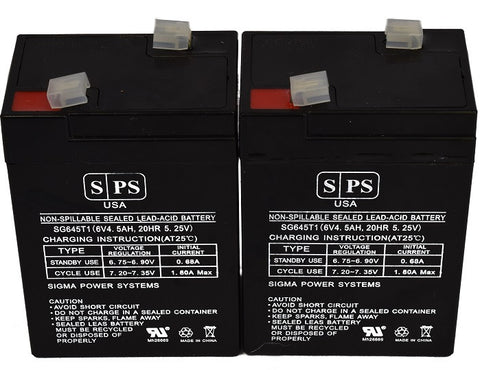 Lightalarms RSQG 6V 4.5Ah  Battery -2 pack