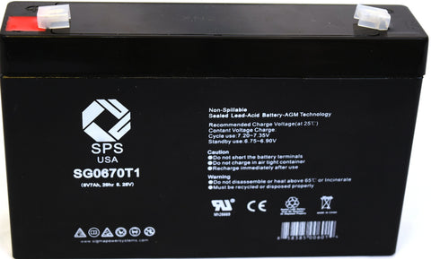 6V 7A SLA batteries with T1 Terminals (100 pack)