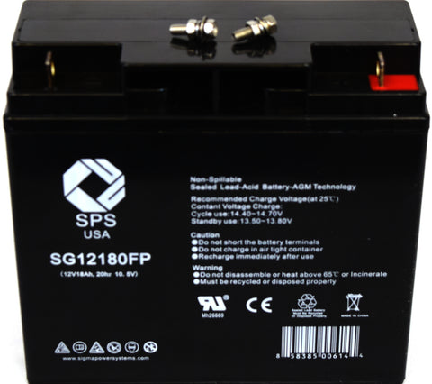 12V 18Ah rechargeable SLA (Sealed Lead Acid) battery with FP terminals