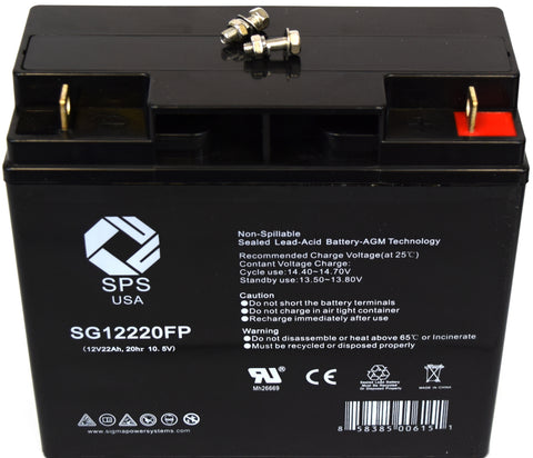 12V 22Ah rechargeable SLA battery with FP terminals 4 Pack