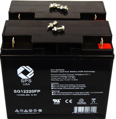 12V 22Ah rechargeable SLA battery with FP terminals 4 Pack