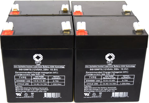 12V 5Ah batteries T2 - 4 pack