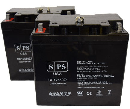 Power-Sonic PS-12550 Group 22NF Wheelchair Battery set