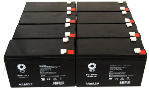 Eight 12V 7Ah batteries with T2 terminals