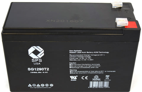 12V 9Ah rechargeable SLA battery with T2 terminals