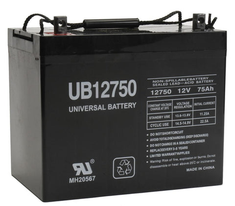 12V 75Ah rechargeable SLA battery with Z terminals UPG brand
