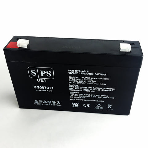 6V 7Ah rechargeable Lead acid battery with T1 teriminals
